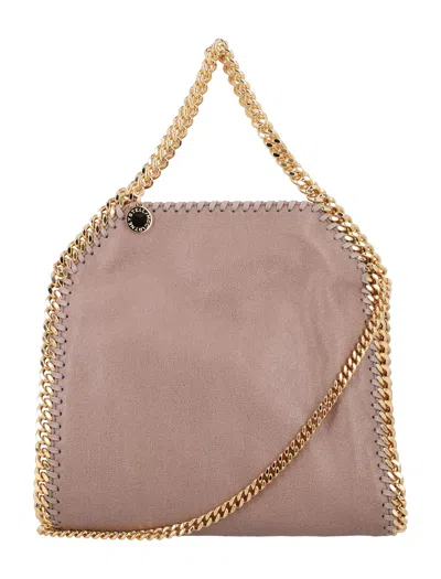 Stella Mccartney Falabella Mini Tote Bag With Gold-chain In Neutral