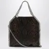 Stella Mccartney Mini Tote Bag Featuring Snake Print Design In Brown