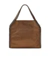 Stella Mccartney Mini Falabella Shiny Dot Faux Leather Crossbody Bag In Brown