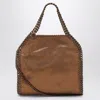 Stella Mccartney Mini Falabella Shiny Dot Faux Leather Crossbody Bag In Brown