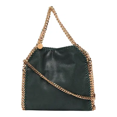 Stella Mccartney Falabella Mini Tote Gold Chain In Green