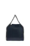 Stella Mccartney Falabella Mini Tote With Diamond-cut Chain Detail In Blue