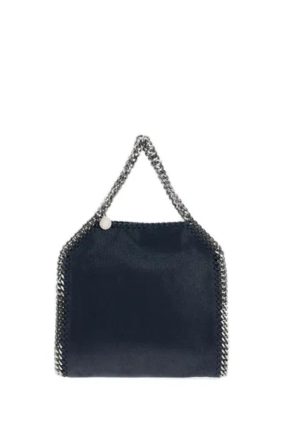 Stella Mccartney Falabella Mini Tote With Diamond-cut Chain Detail In Blue