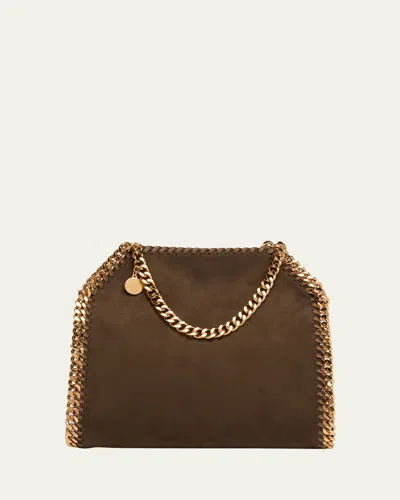Stella Mccartney Falabella Mini Vegan Suede Crossbody Bag In Brown