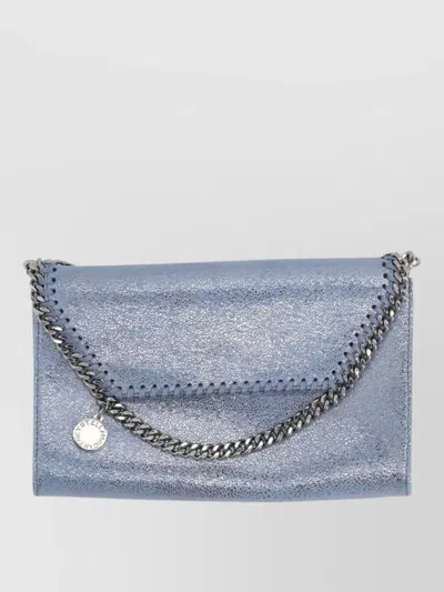 Stella Mccartney Falabella Mini Wallet Chain Strap Design In Blue