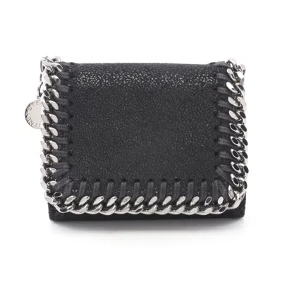 Stella Mccartney Falabella Mini Wallet Trifold Wallet Fake Leather In Black