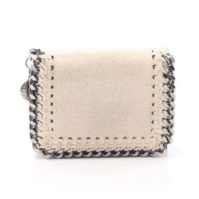 Stella Mccartney Falabella Mini Wallet Trifold Wallet Fake Leather Off In White