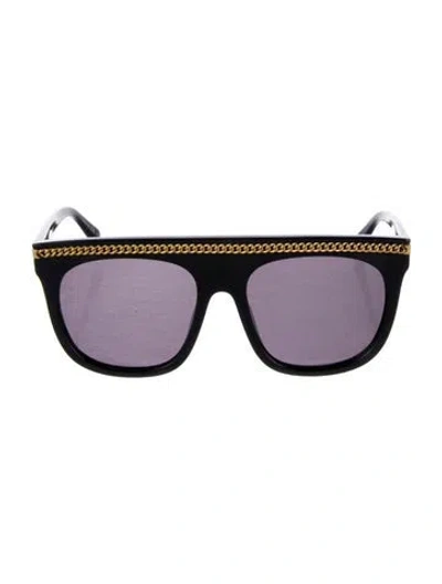 Pre-owned Stella Mccartney Falabella Oversize Sunglasses In Black