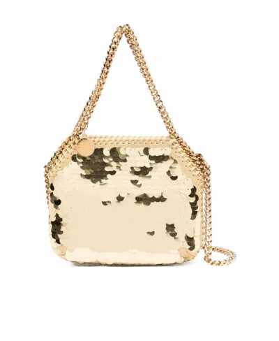 Stella Mccartney Falabella Oversized Sequin Mini Tote Bag In Nude