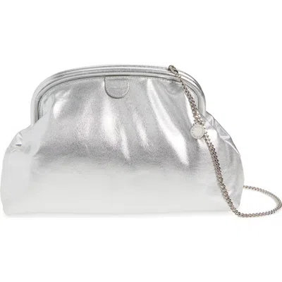 Stella Mccartney Falabella Padded Metallic Soft Clutch With Chain In Pattern