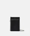 Stella Mccartney Falabella Phone Pouch In Pitch Black