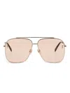 Stella Mccartney Falabella Pilot-frame Sunglasses In Pink
