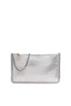 Stella Mccartney Chain Strap Rectangular Clutch Bag In Silver