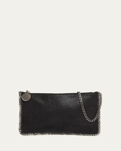 Stella Mccartney Eco Shaggy Deer Pochette Shoulder Bag In Black