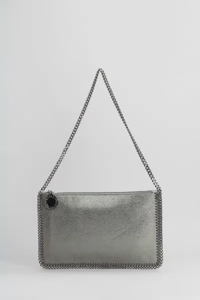Stella Mccartney Falabella Pochette Shoulder Bag In Grey Polyester In Gray