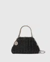 Stella Mccartney Falabella Popcorn Drawstring Crossbody Bag In Black