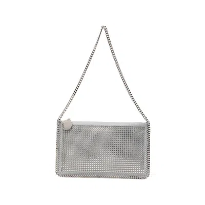 Stella Mccartney Falabella Pouch In Silver