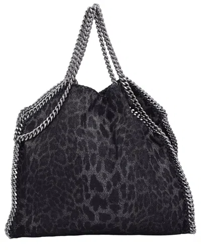 Pre-owned Stella Mccartney Print Faux Leather Regular Falabella Leopard Print Tote (authentic Pre-loved)