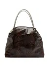 Stella Mccartney Falabella Python-effec Shoulder Bag In Brown