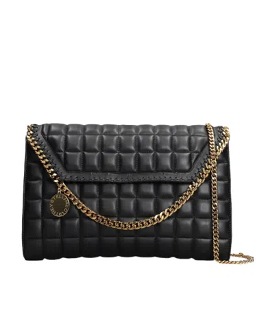 Stella Mccartney Falabella Quilted Medium Crossbody Bag In Black