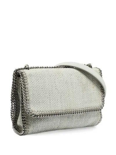 Pre-owned Stella Mccartney Falabella Raffia Shoulder Bag In Gray