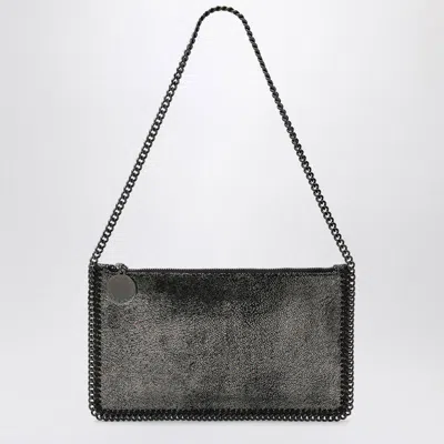 Stella Mccartney Falabella Ruthenium Metallic Clutch Shoulder Bag In Grey