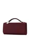 Stella Mccartney Falabella Satin Braided-handle Tote In Red