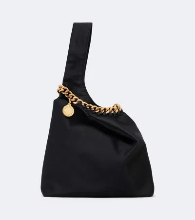 Stella Mccartney Falabella Satin Tote Bag In Black