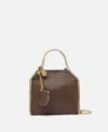 Stella Mccartney Falabella Scale-embossed Tiny Tote Bag In Chocolate Brown