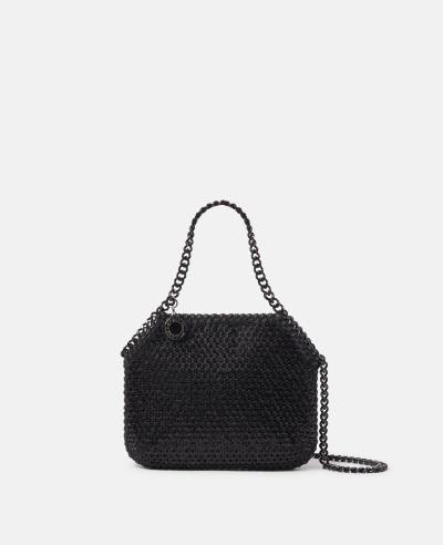 Stella Mccartney Falabella Sequin Tiny Tote Bag In Black