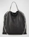 Stella Mccartney Falabella Shaggy Deer 3-chain Tote Bag With Silver Hardware In Green
