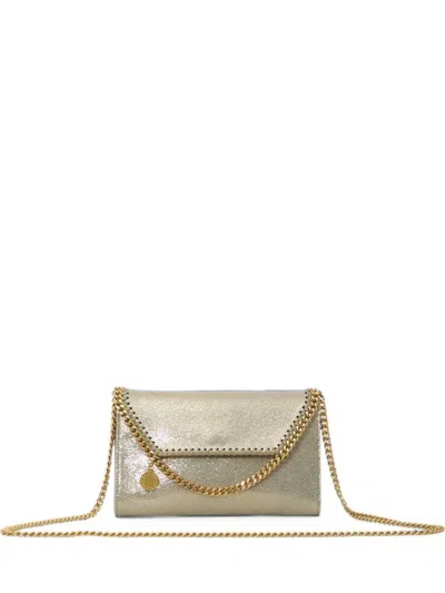Stella Mccartney Falabella Shaggy Deer Chain Shoulder Bag In Metallic