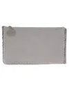 Stella Mccartney Falabella Shaggy Deer Pouch Bag In Light Grey