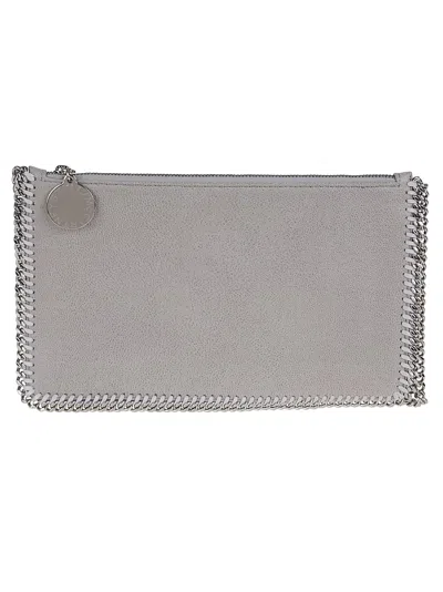 Stella Mccartney Falabella Shaggy Deer Pouch Bag In Light Grey