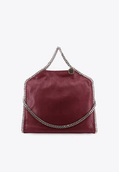 Stella Mccartney Falabella Shaggy Deer Shoulder Bag In Burgundy