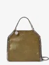 Stella Mccartney Falabella Mini Tote Bag With Chain Trim In Green