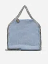 Stella Mccartney Falabella Shaggy Deer Tiny Tote Bag In Sapphire Blue