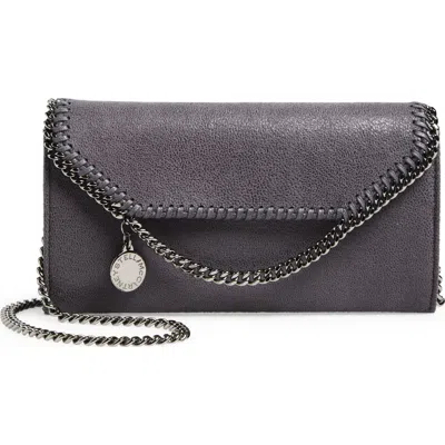 Stella Mccartney Falabella Shaggy Faux Leather Wallet On A Chain