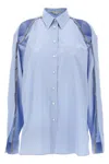 Stella Mccartney Chain-embellished Cutout Organic Cotton Oxford Shirt