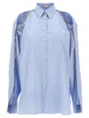 Stella Mccartney Chain-embellished Cutout Organic Cotton Oxford Shirt