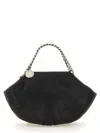 Stella Mccartney Chain Strap Textured Finish Shoulder Bag In Black