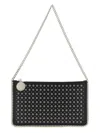 Stella Mccartney Falabella Stud-embellished Chain Shoulder Bag In Black