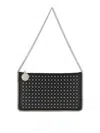 Stella Mccartney Falabella Stud-embellished Chain Shoulder Bag In Black