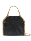 Stella Mccartney Falabella Crocodile-embossed Mini Tote In Black