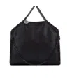 Stella Mccartney The Falabella Medium Faux Brushed-leather Shoulder Bag In Black