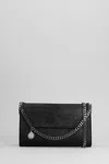 Stella Mccartney Falabella Shoulder Bag In Black Faux Leather In Black