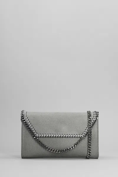 Stella Mccartney Falabella Shoulder Bag In Grey Faux Leather In Gray