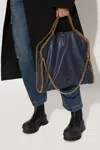 Stella Mccartney Falabella Fold-over Tote Bag In Navy Blue