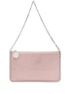 Stella Mccartney Dusty Pink Wallet Bag With Chain And Strass In Pink & Purple