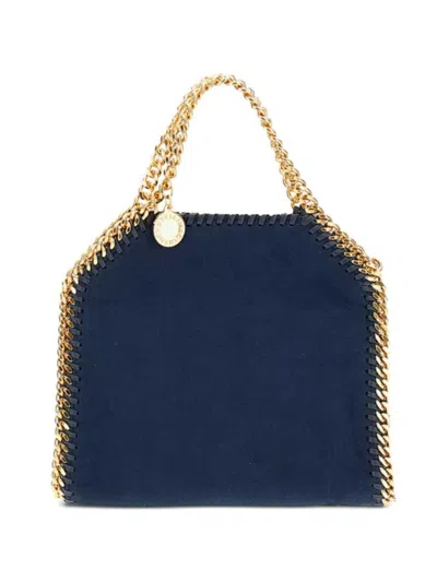 Stella Mccartney Falabella Shoulder Bag With Chain Trim In Blue